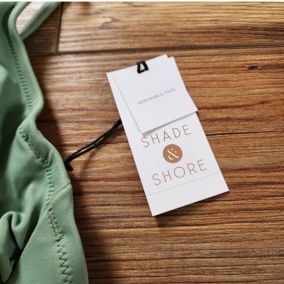 Shade & Shore Bikini Top Womens 36D Wasabi Green NEW - Picture 4 of 7